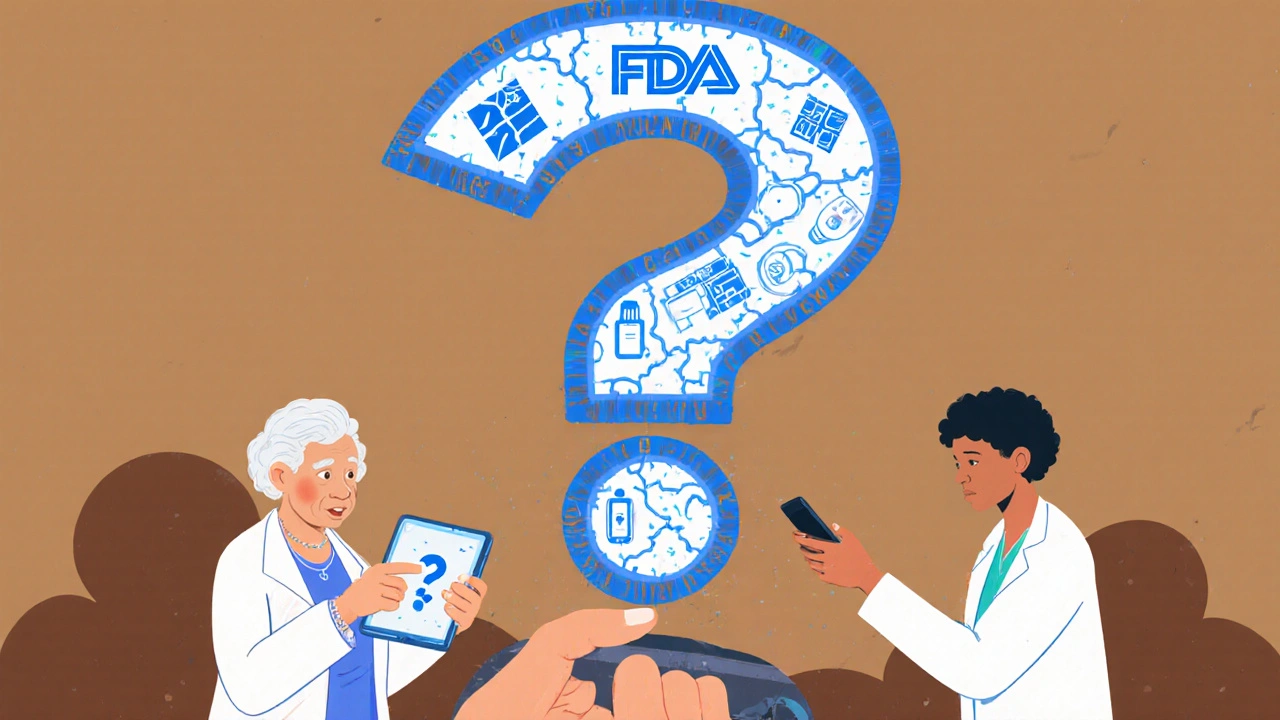 Three people of different ages interacting with digital health tools, symbolizing access gaps and the need for support.